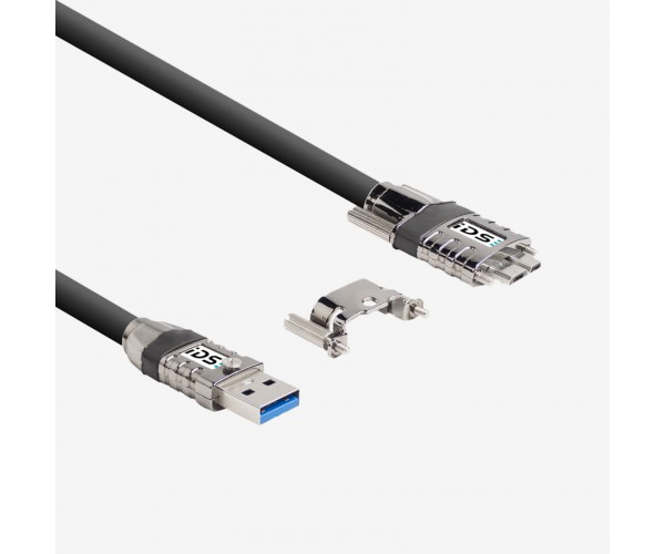 USB 3.0 micro-B, 3 m standard cable, screwable